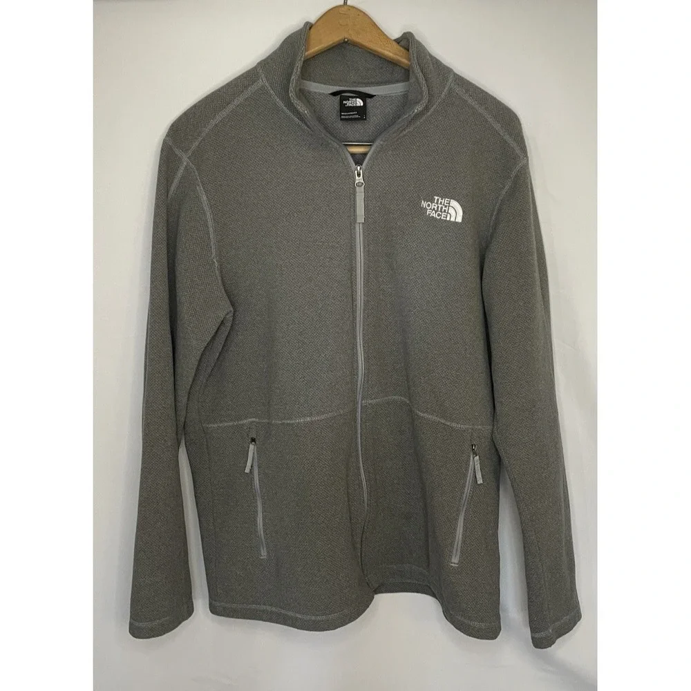 The North Face Men's Full Zip Sweatshirt Jacket Large Fleece Outdoor Gray